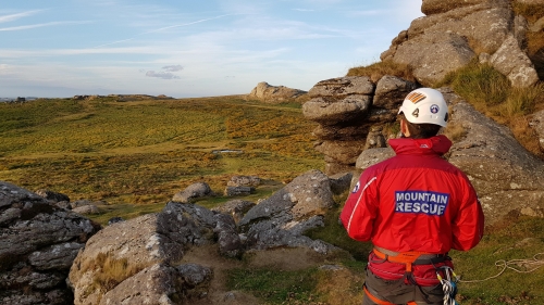 Dartmoor Rescue volunteers training on Dartmoor