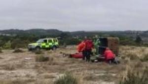 Volunteers and emergency services at Devon major incident
