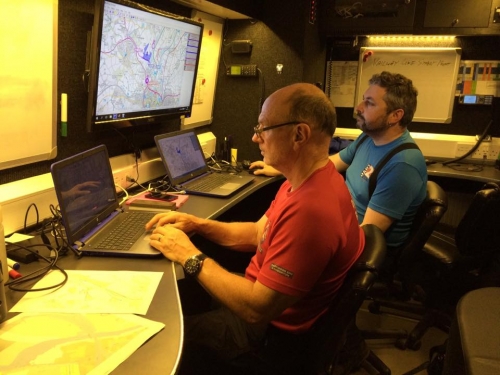 Dartmoor Rescue incident controllers managing a search