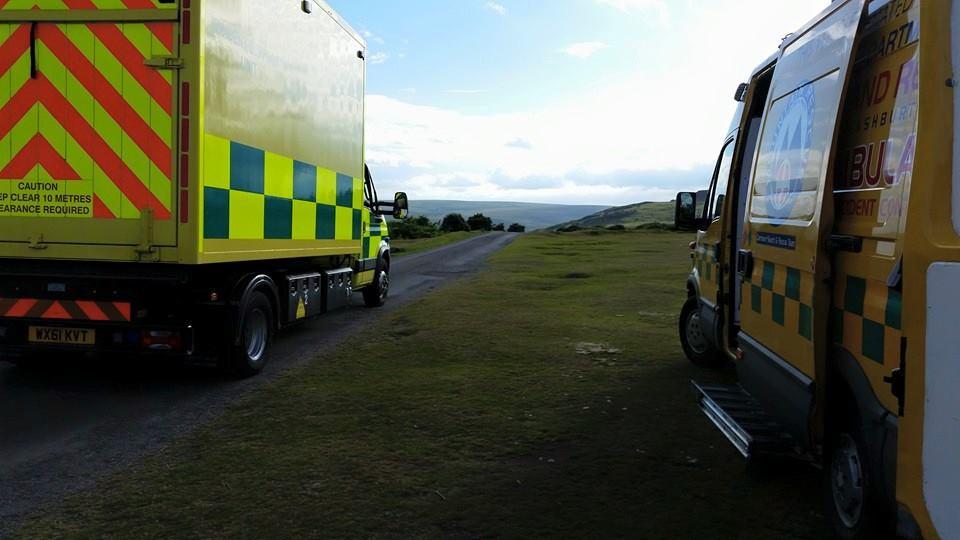 Injured walker at Hameldown Tor